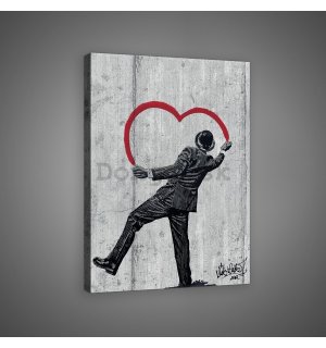Obraz na plátne: Srdce (graffiti) - 75x100 cm