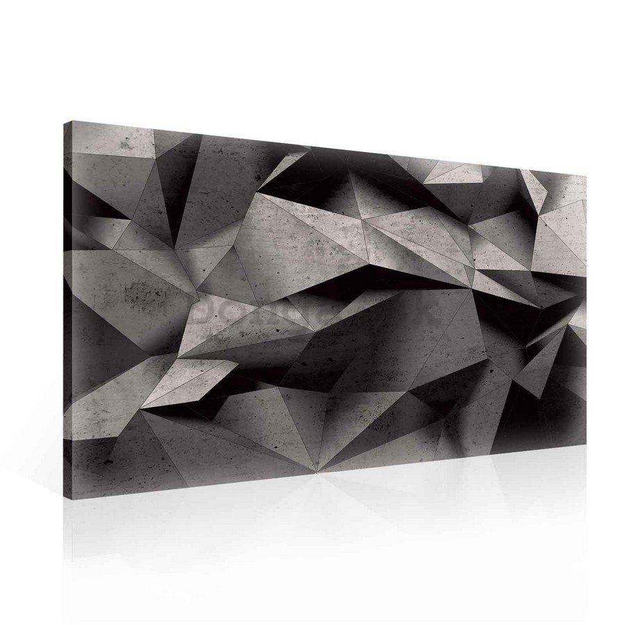 Obraz na plátne: Čiernobiela abstrakcie (5) - 75x100 cm