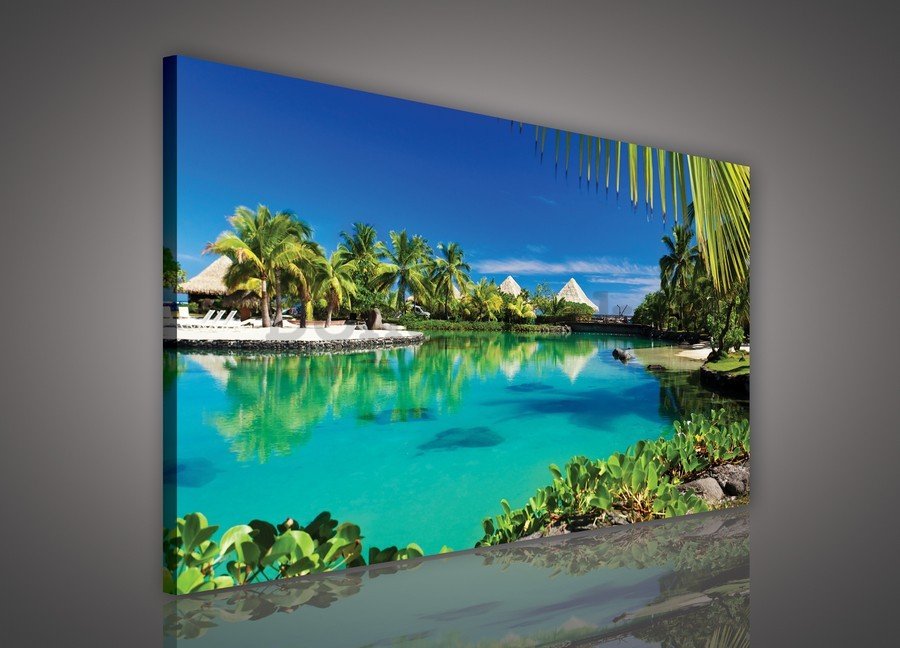 Obraz na plátne: Hawaii (Bungalovy) - 75x100 cm