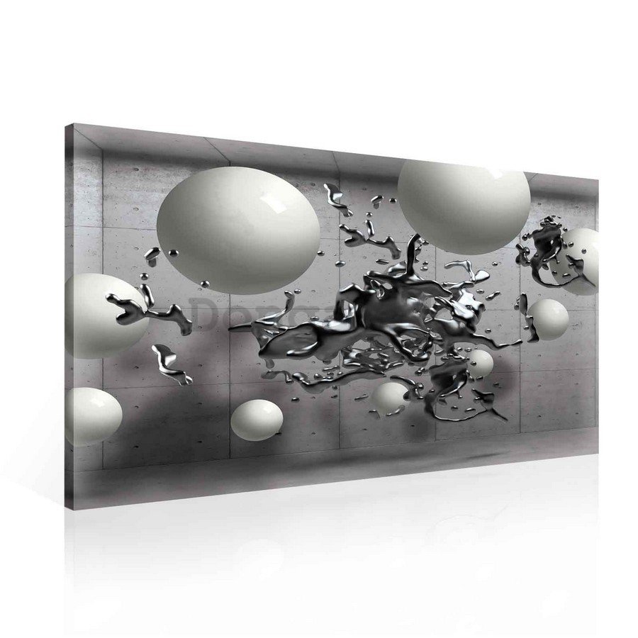 Obraz na plátne: Abstrakcia (splash) - 75x100 cm