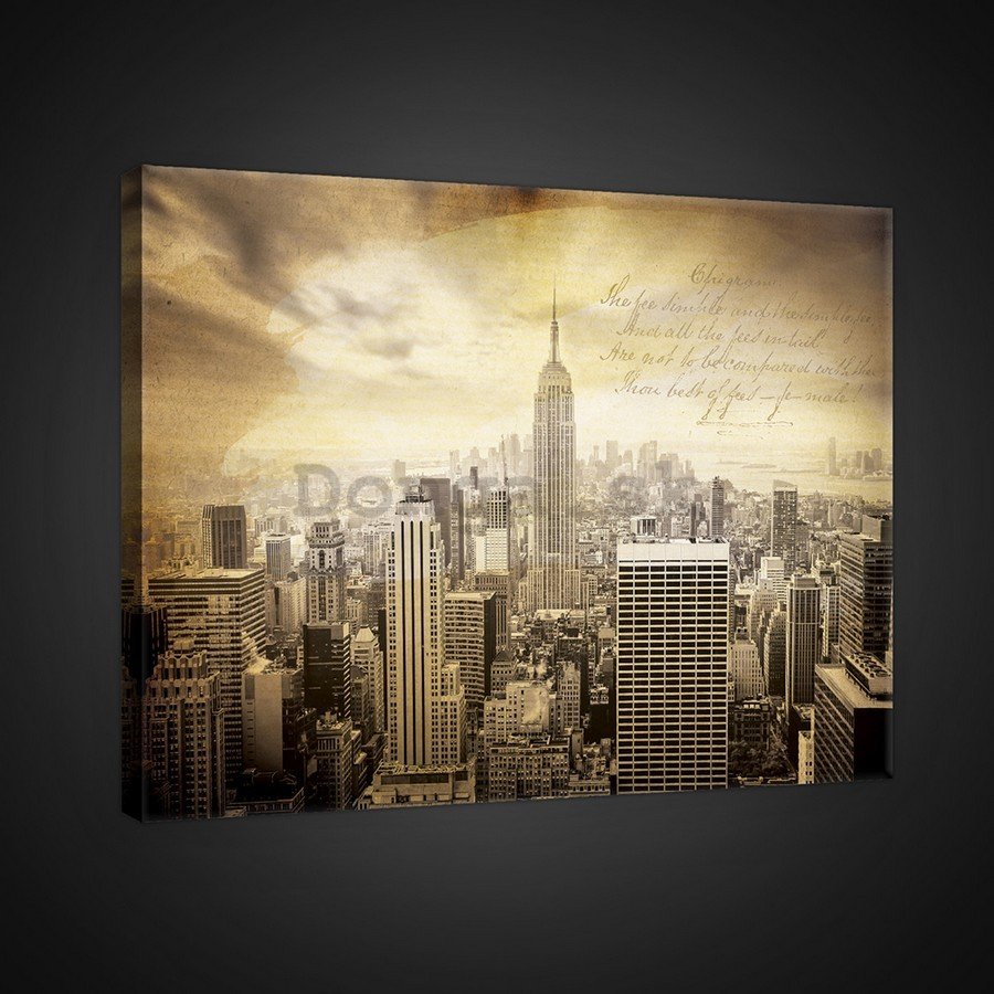 Obraz na plátne: Manhattan (vintage) - 75x100 cm