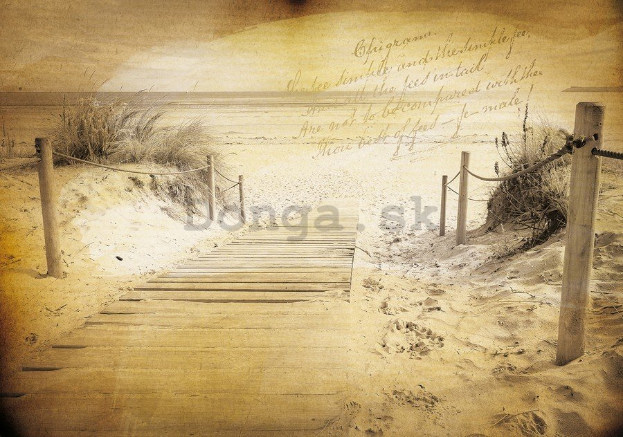 Obraz na plátne: Cesta na pláž (vintage) - 75x100 cm