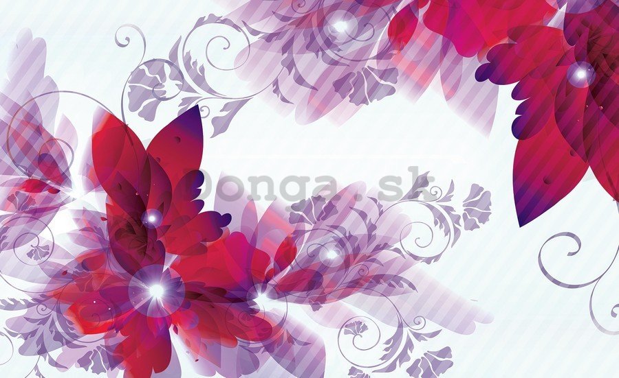 Obraz na plátne: Abstraktné kvety (3) - 75x100 cm