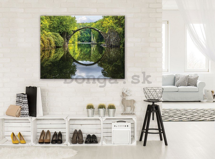 Obraz na plátne: Rakotzbrücke - 75x100 cm