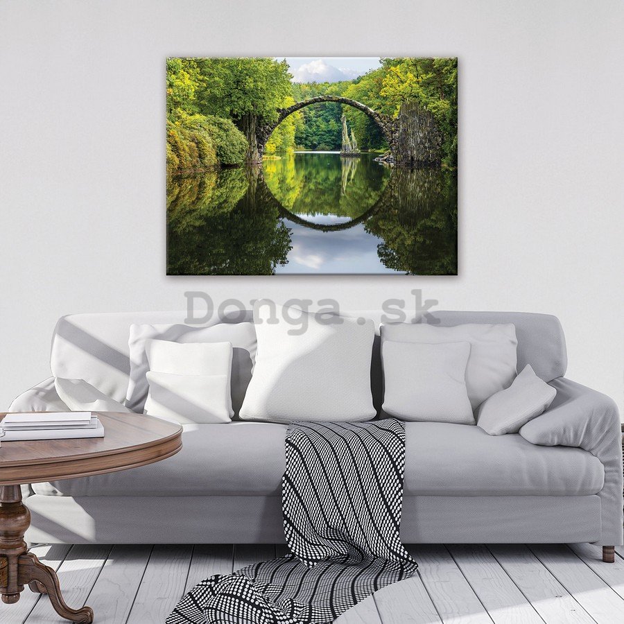 Obraz na plátne: Rakotzbrücke - 75x100 cm