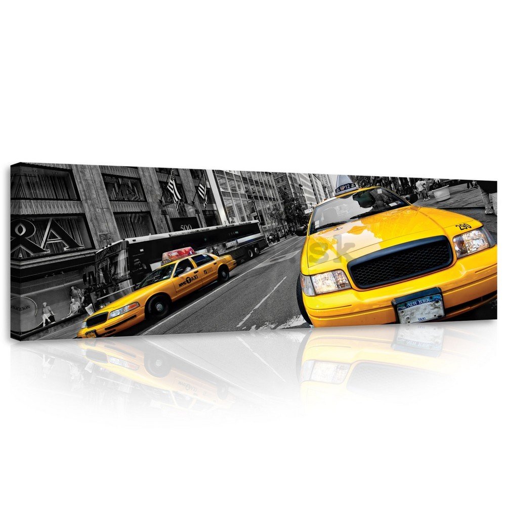 Obraz na plátne: Manhattan Taxi (2) - 145x45 cm