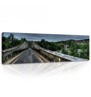 Obraz na plátne: Pred búrkou (most) - 145x45 cm