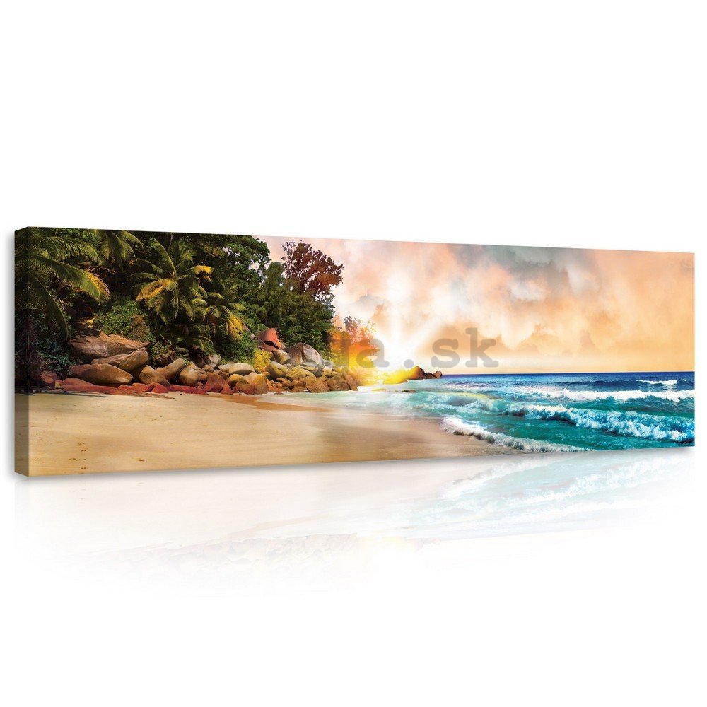 Obraz na plátne: Raj na pláži (2) - 145x45 cm