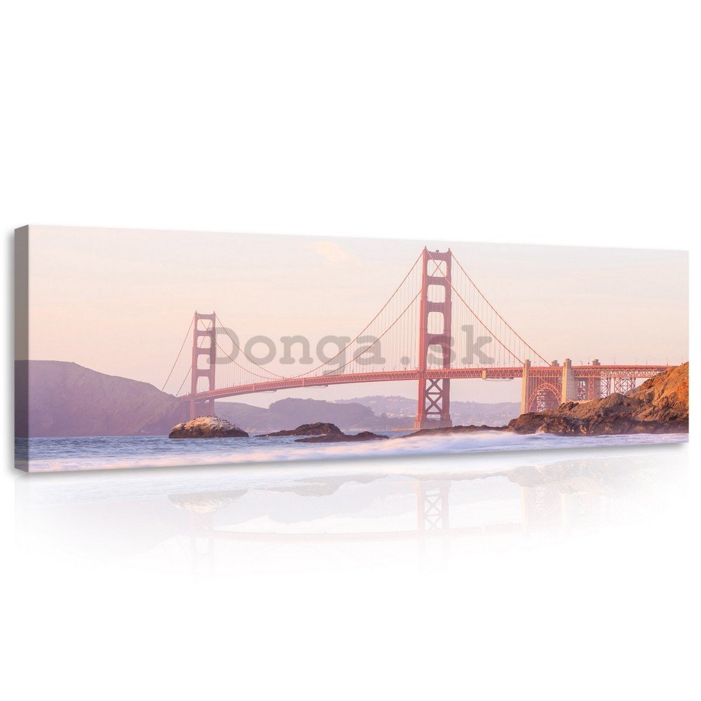 Obraz na plátne: Golden Gate Bridge (4) - 145x45 cm
