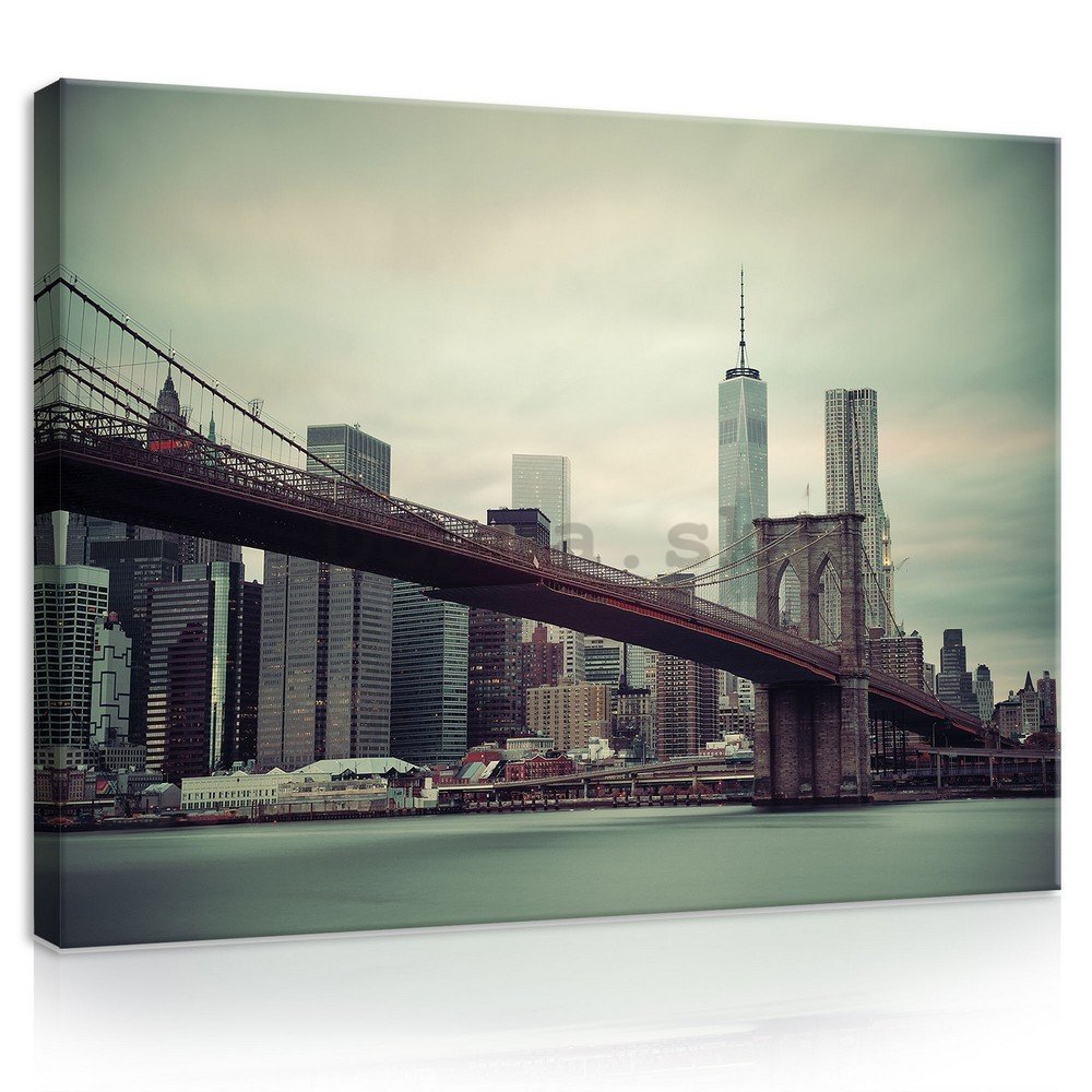 Obraz na plátne: Brooklyn Bridge (2) - 75x100 cm