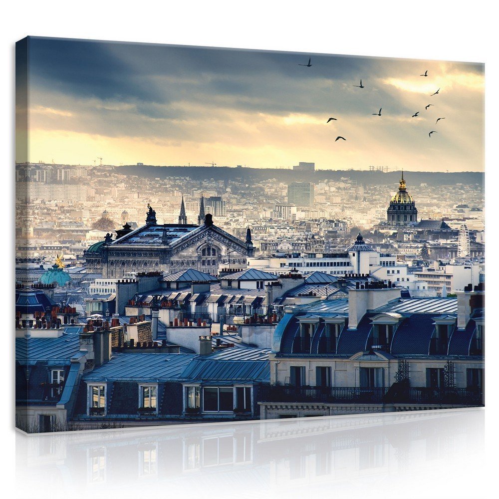 Obraz na plátne: Pohľad na Paríž - 75x100 cm