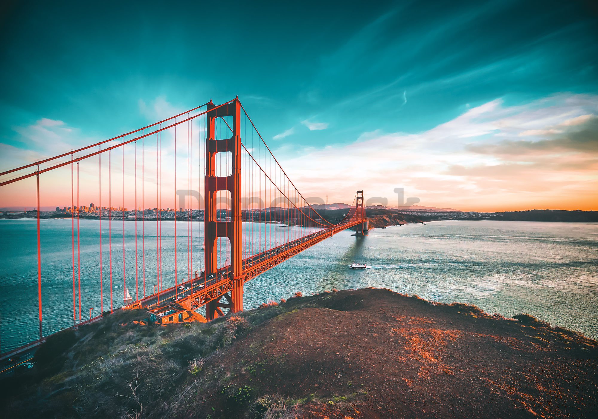 Fototapeta vliesová: Most San Francisco - 184x254 cm