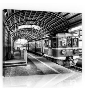 Obraz na plátne: Staré metro (čiernobiele) - 75x100 cm