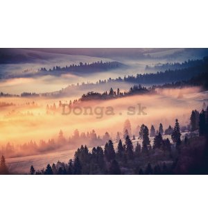 Fototapeta vliesová: Hmla nad horami - 184x254 cm