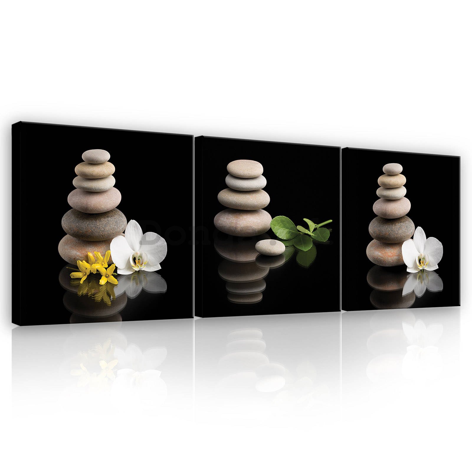 Obraz na plátne: Zen kamene - set 3ks 25x25cm