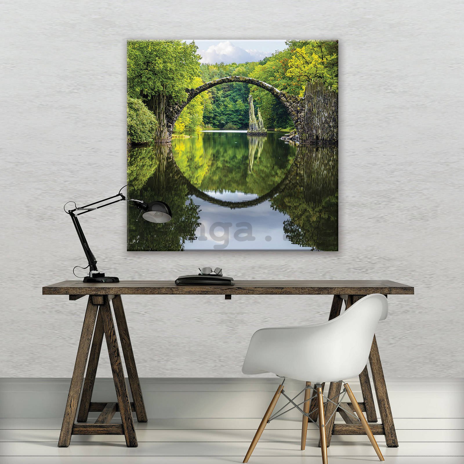 Obraz na plátne: Rakotzbrücke - 80x80 cm