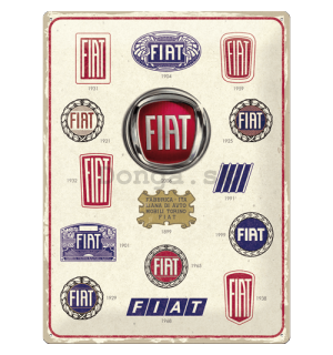 Plechová ceduľa: Fiat (Logo Evolution) - 40x30 cm