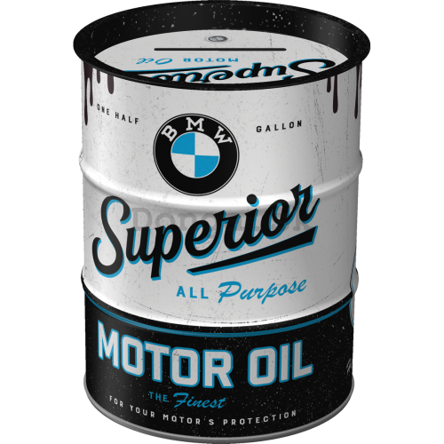 Plechová pokladnička barel: BMW Superior Motor Oil