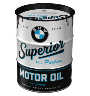 Plechová pokladnička barel: BMW Superior Motor Oil