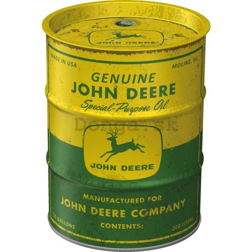 Plechová pokladnička barel: John Deere Special Purpose Oil