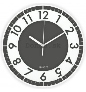 Nástenné hodiny: Moderné (tmavo šedá) - 30 cm