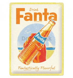 Plechová ceduľa: Fanta (Fantastically Flavorful) - 40x30 cm