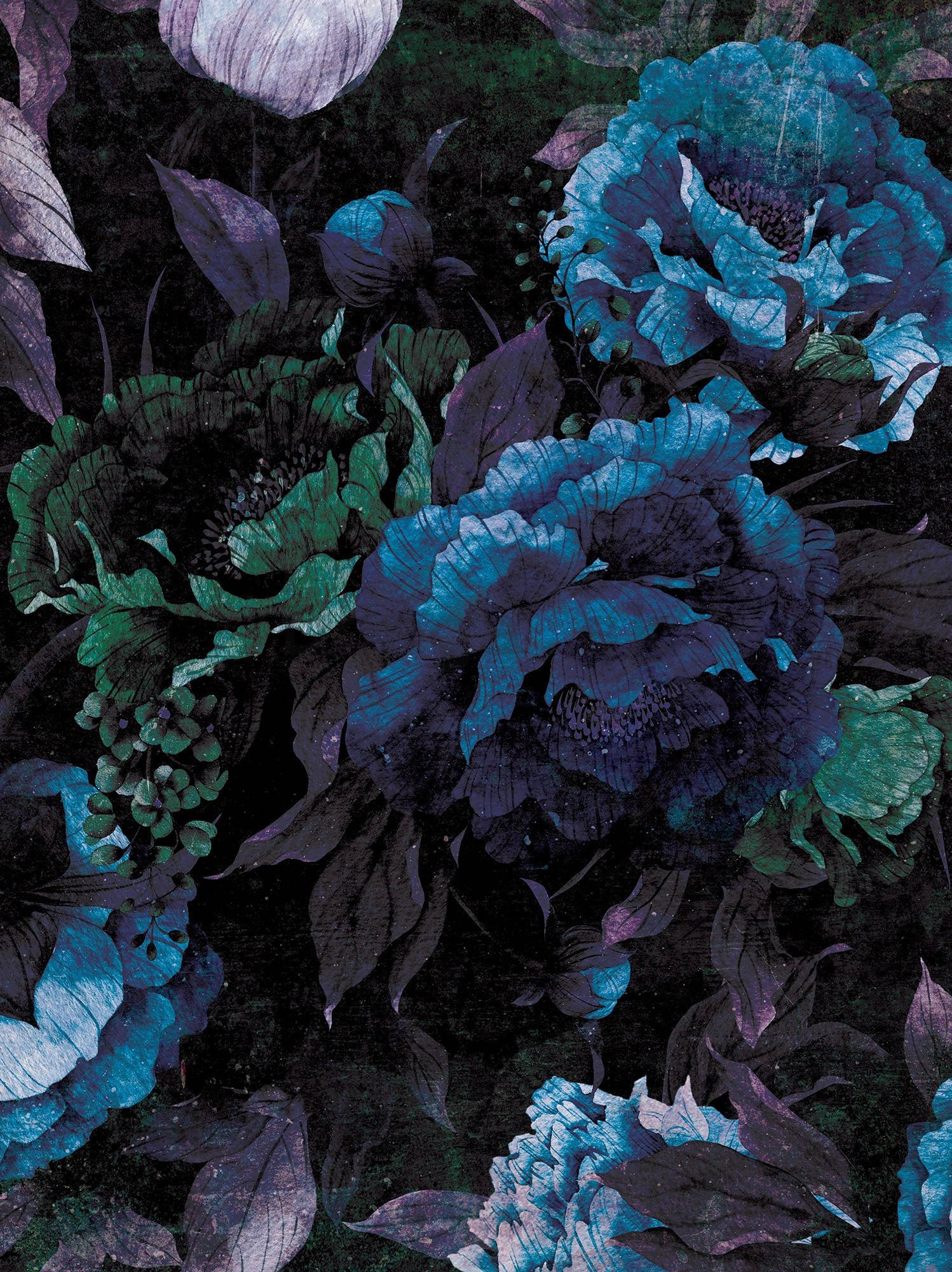 Fototapeta: Maľovaná kvetinová kombinácie (2) - 184x254 cm