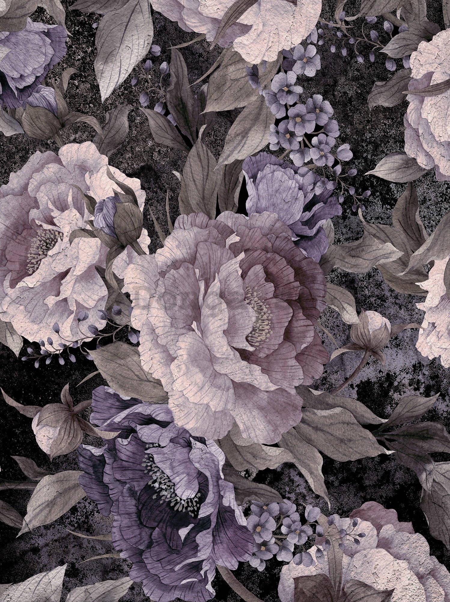 Fototapeta: Maľovaná kvetinová kombinácia (3) - 184x254 cm