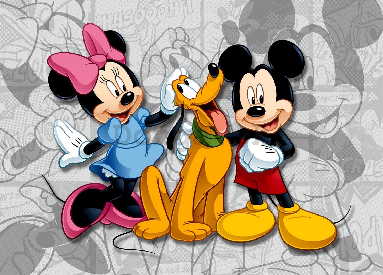 Fototapeta vliesová: Mickey, Minnie, Pluto - 160x110 cm