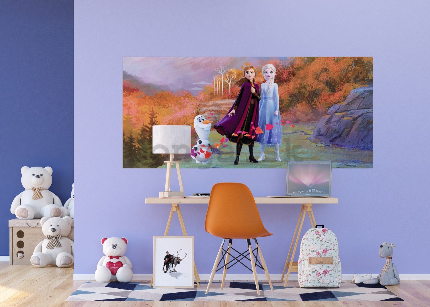 Fototapeta vliesová: Frozen II Anna, Elsa, Olaf (2) (panorama) - 202x90 cm