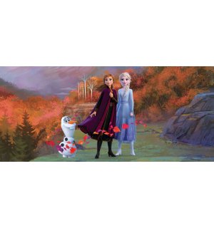 Fototapeta vliesová: Frozen II Anna, Elsa, Olaf (2) (panorama) - 202x90 cm