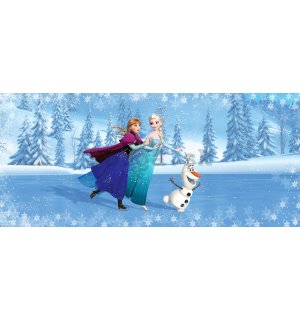 Fototapeta vliesová: Frozen  Anna, Elsa, Olaf  (panorama) - 202x90 cm