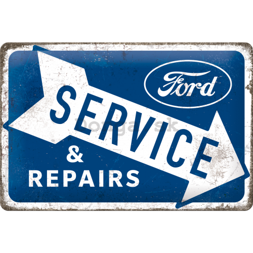 Plechová ceduľa: Ford (Service & Repairs) - 30x20 cm