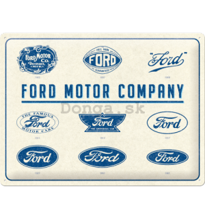 Plechová ceduľa: Ford Logo Evolution - 40x30 cm