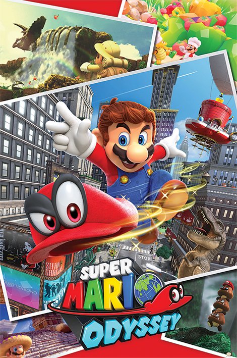 Plagát - Super Mario Odyssey (Collage) 