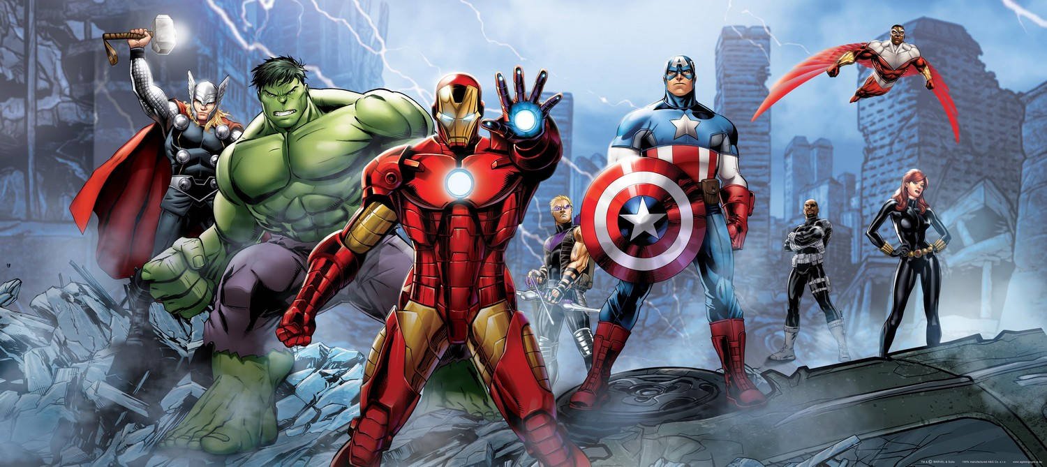 Fototapeta vliesová: Disney Avengers - 202x90 cm
