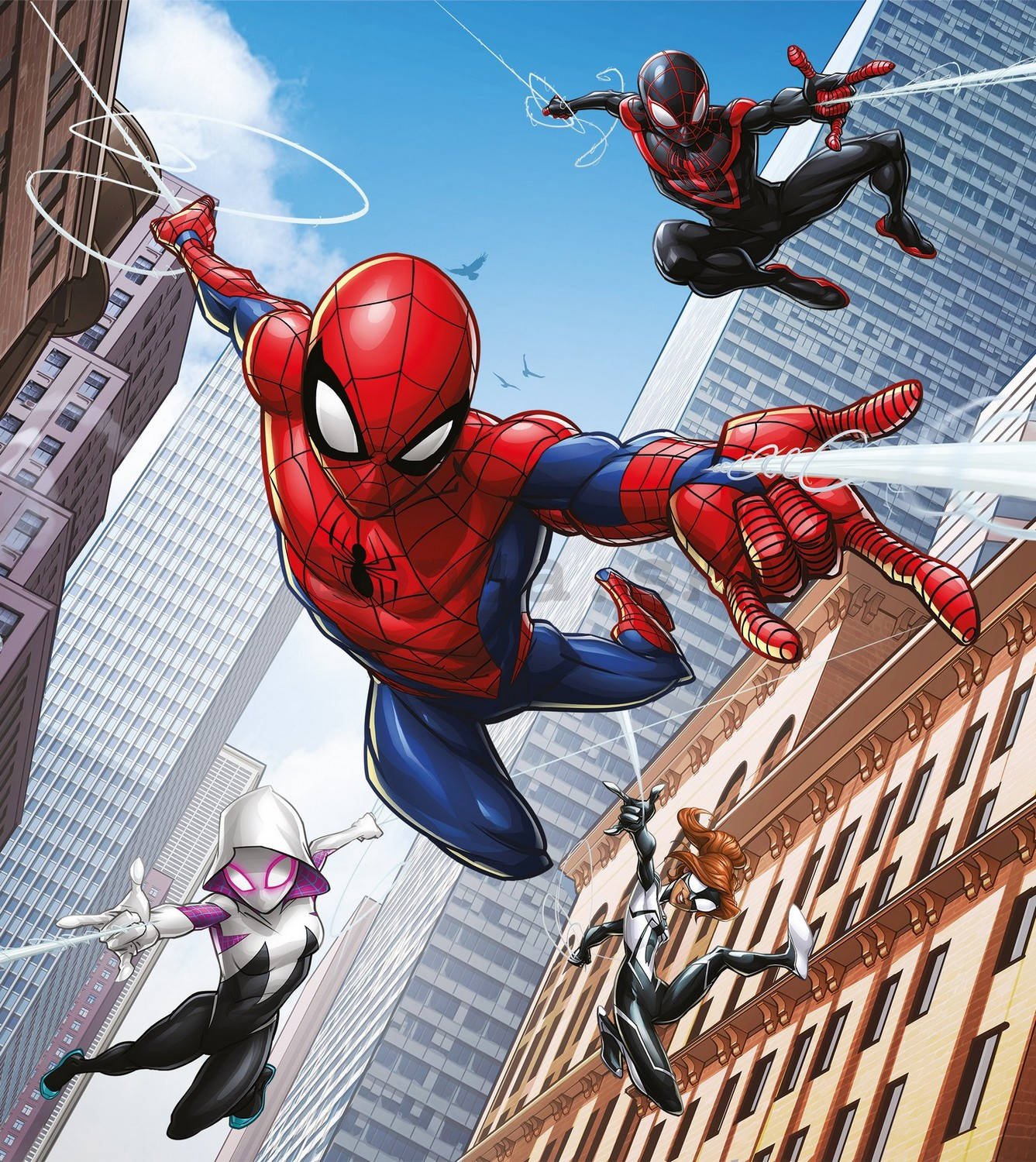 Fototapeta vliesová: Spiderman Spider-Verse (2) - 180x202 cm