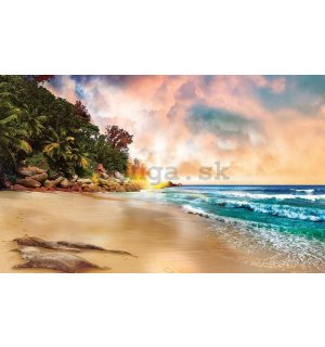 Fototapeta vliesová: Tropická pláž  - 416x254 cm