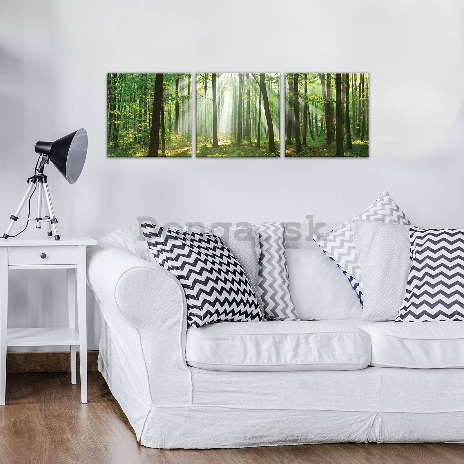 Obraz na plátne: Slnko v lese (3) - set 3ks 25x25cm