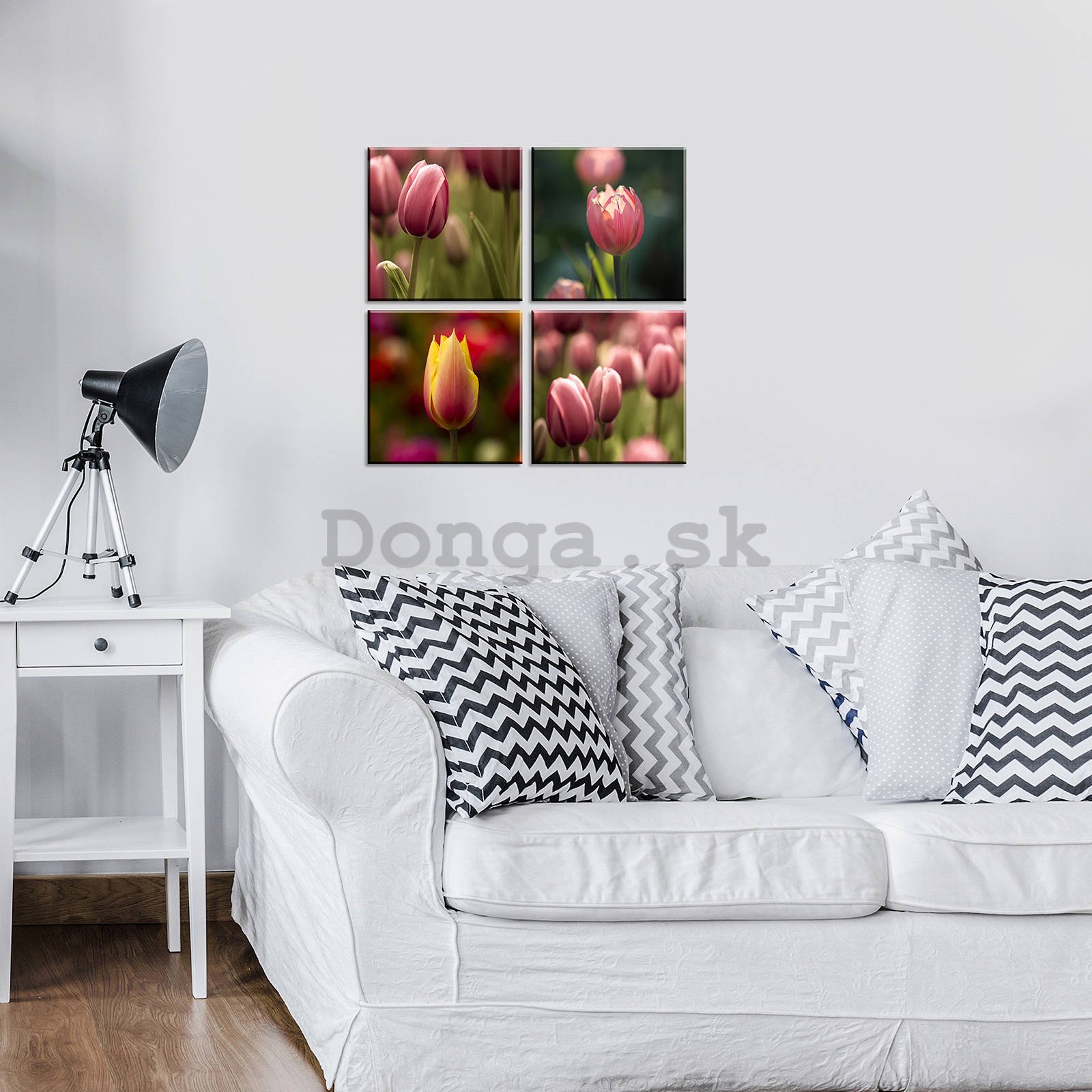 Obraz na plátne: Tulipány (1) - set 4ks 25x25cm