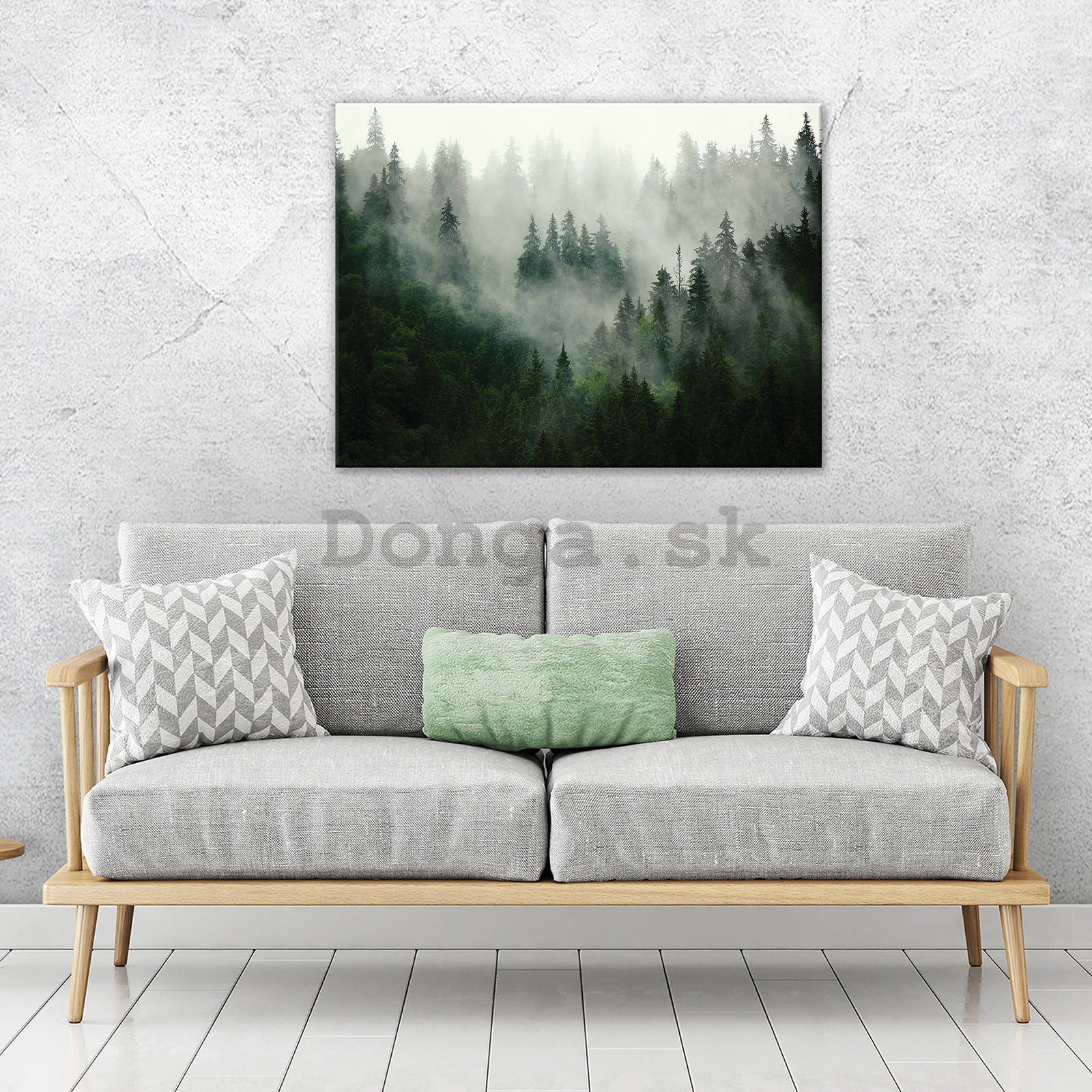 Obraz na plátne: Hmla nad lesom (1) - 100x75 cm