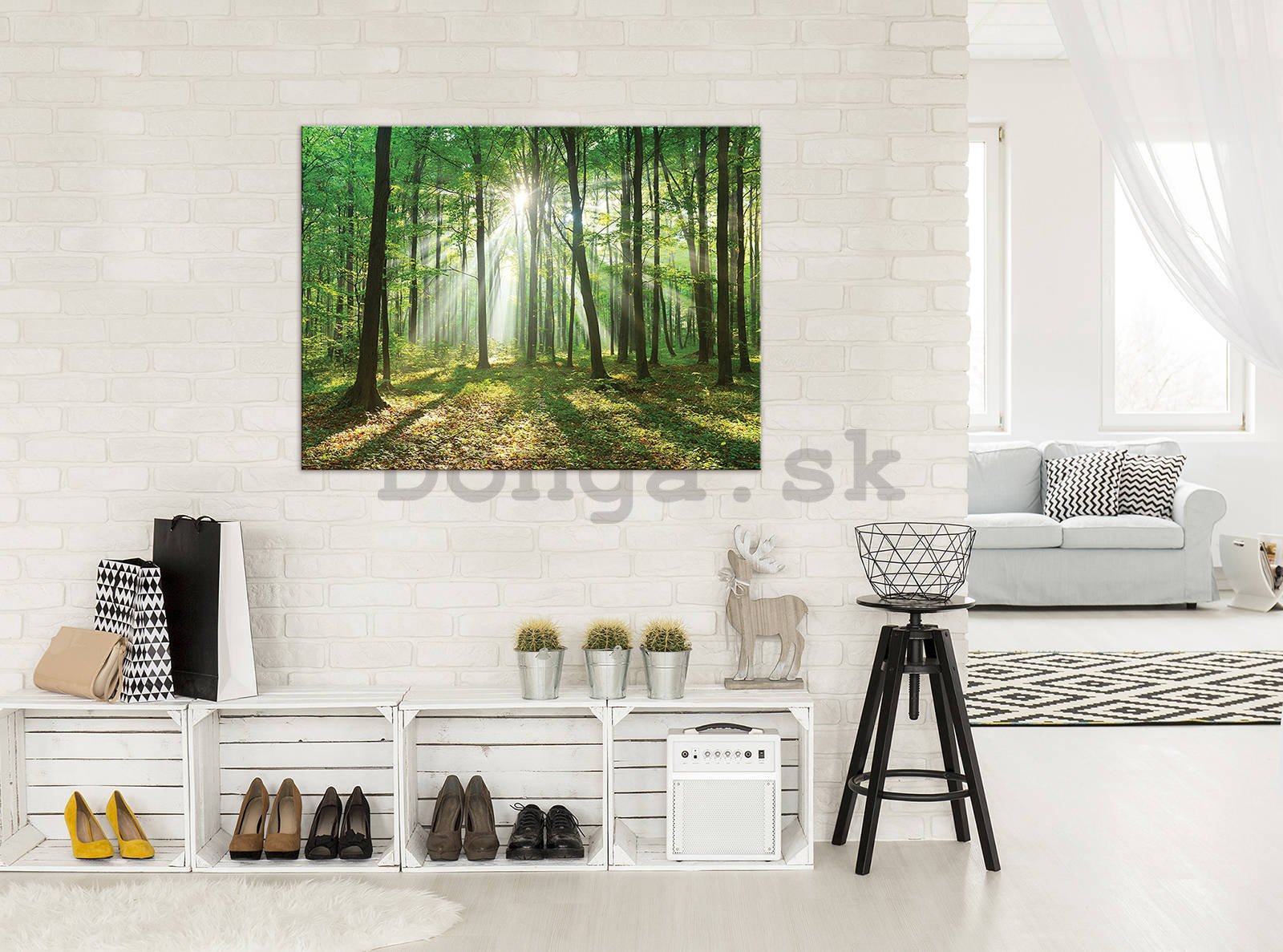 Obraz na plátne: Slnko v lese (3) - 80x60 cm