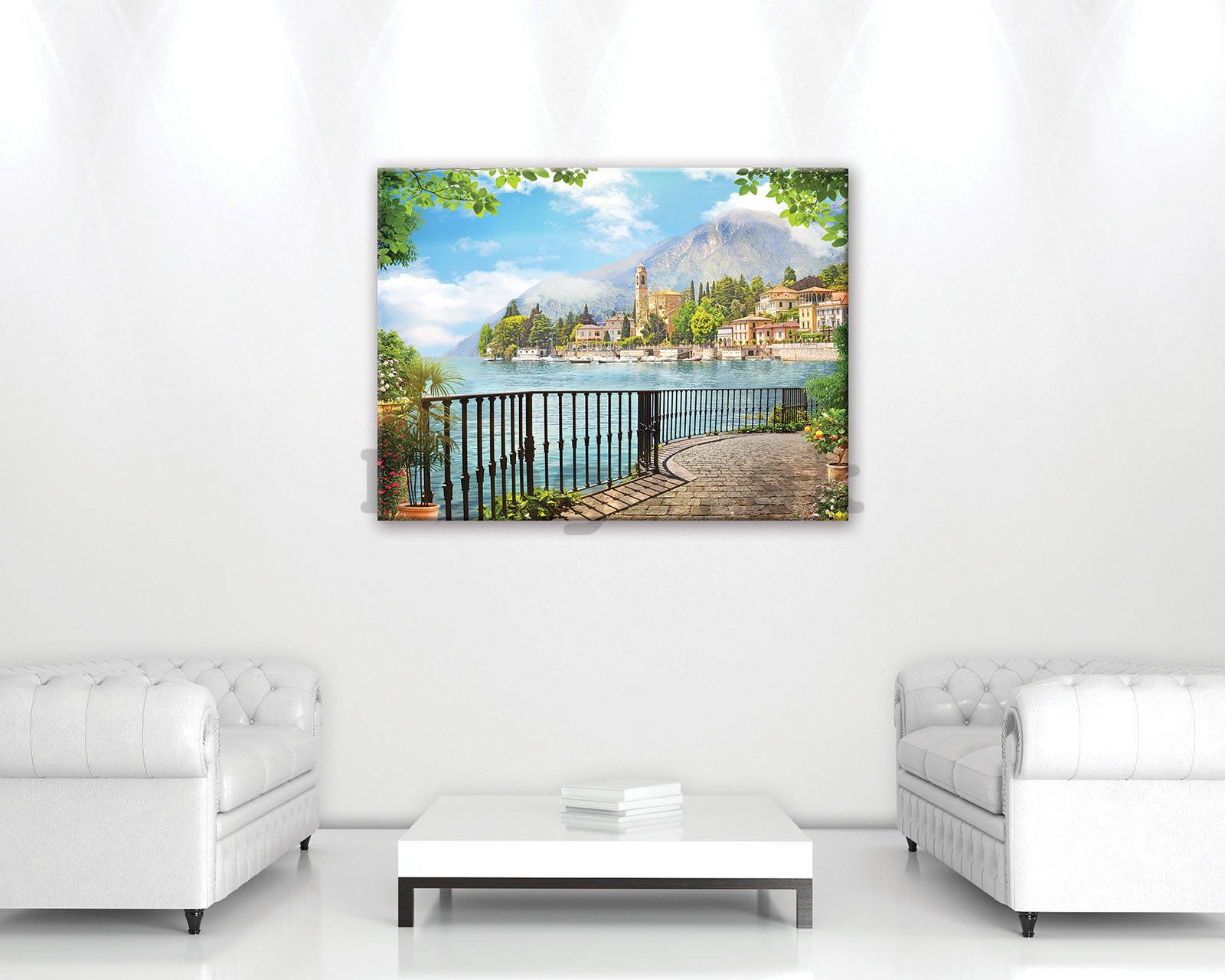 Obraz na plátne: Pohľad na Comské jazero - 80x60 cm