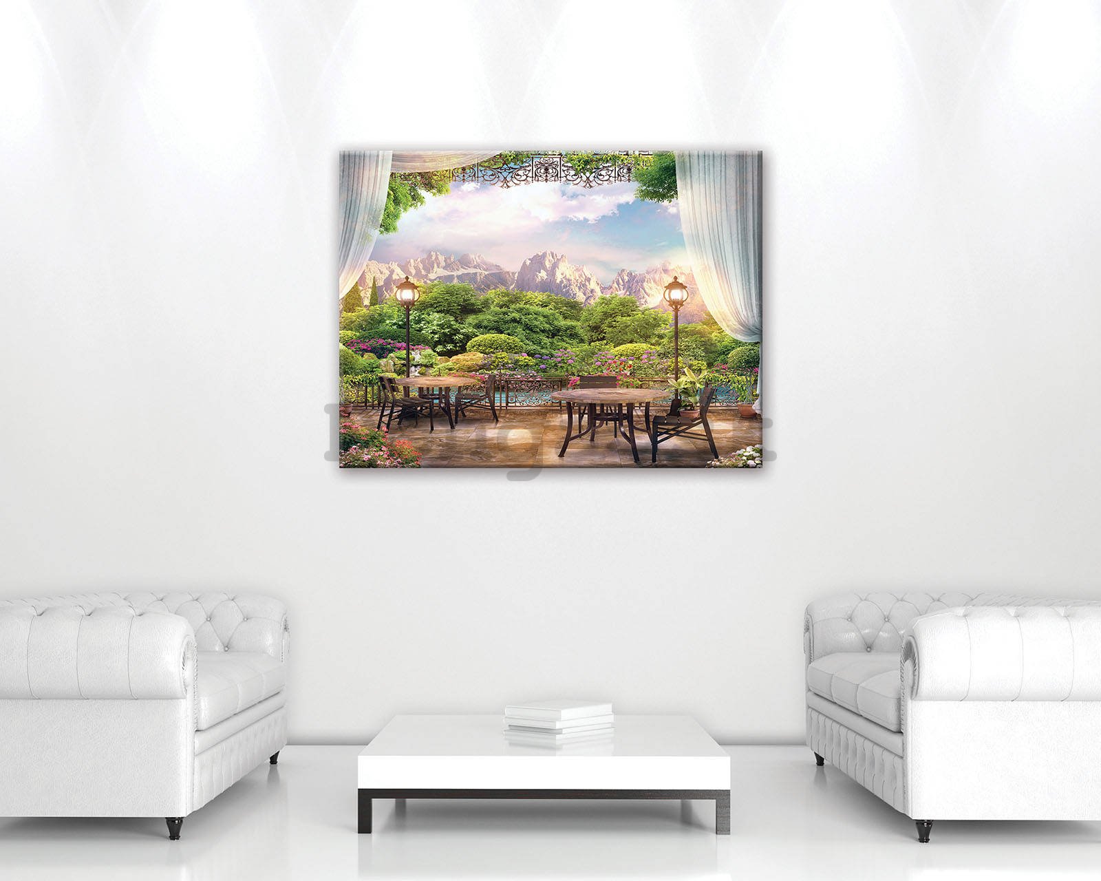 Obraz na plátne: Terasa v prírode - 80x60 cm