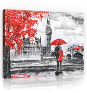 Obraz na plátne: Londýn (maľovaný) - 80x60 cm