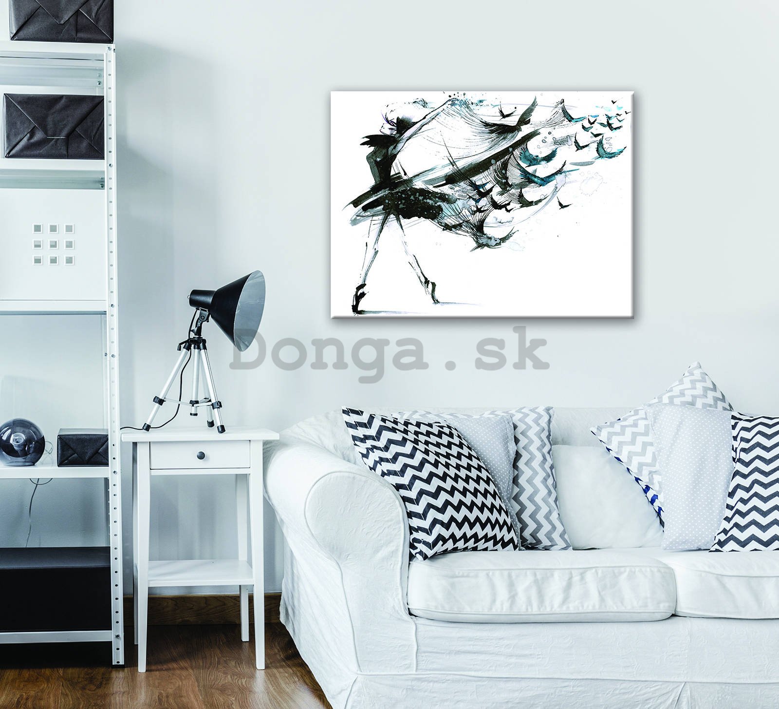 Obraz na plátne: Tanec s vtákmi - 80x60 cm