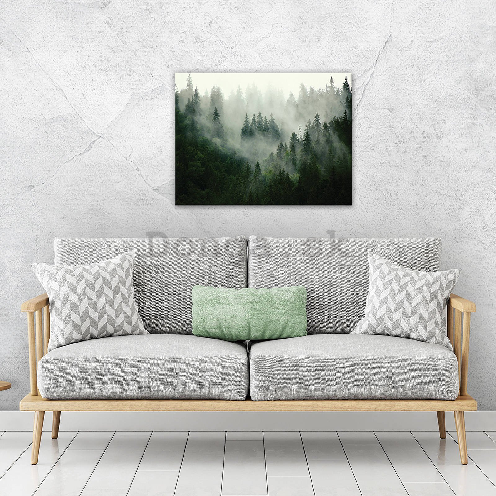 Obraz na plátne: Hmla nad lesom (1) - 80x60 cm