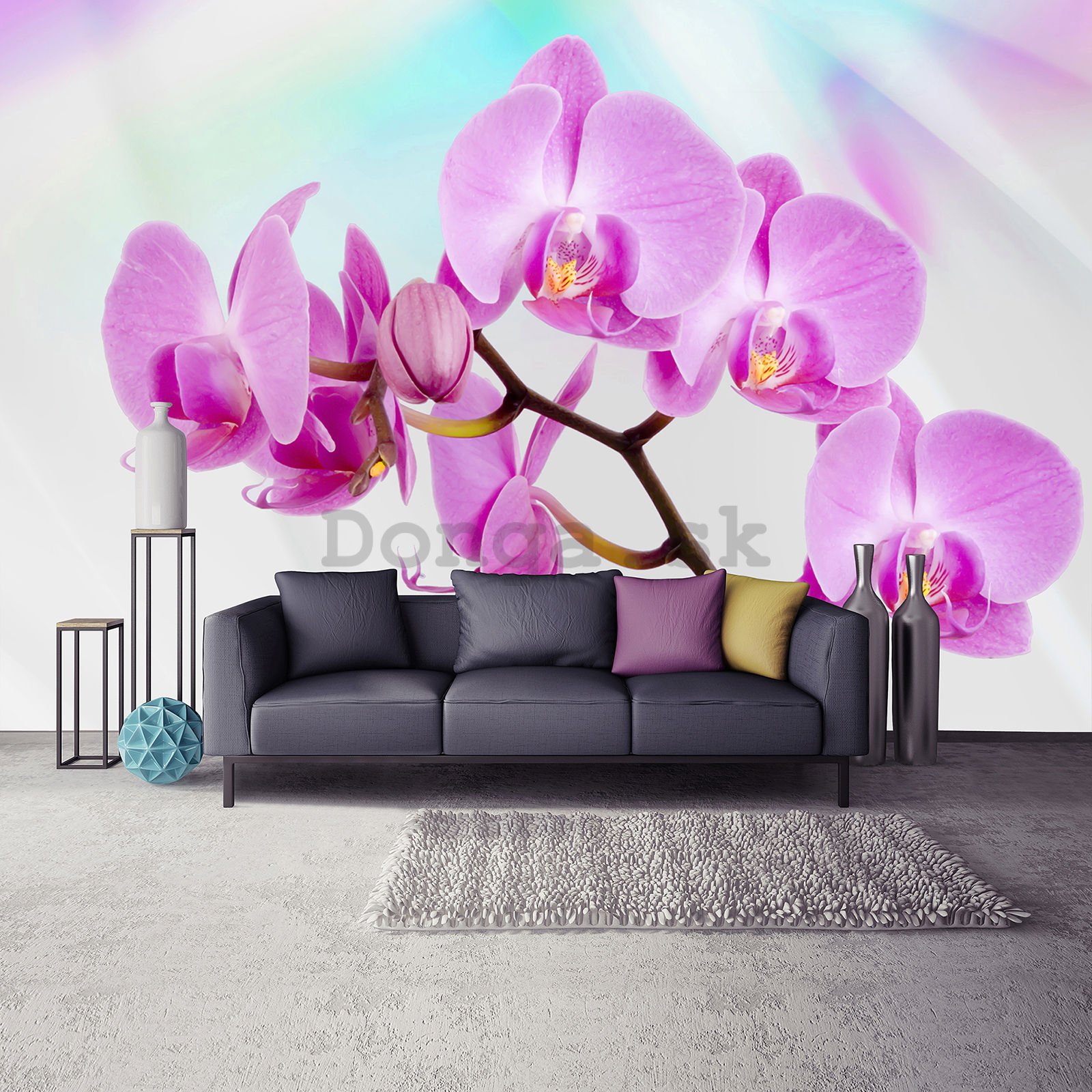 Fototapeta vliesová: Fialová Orchidea - 416x254 cm
