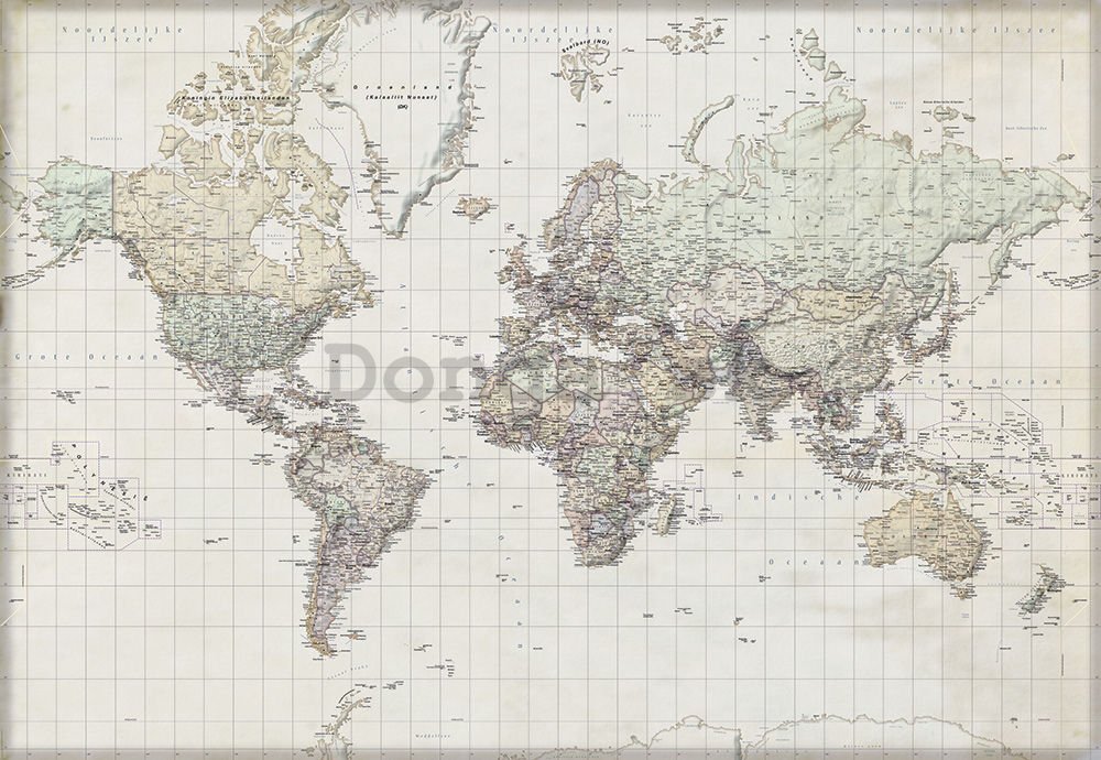 Fototapeta: Mapa sveta (6) - 368x254 cm