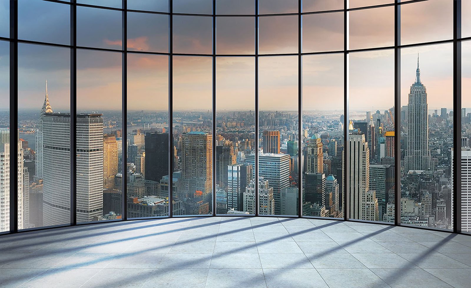 Fototapeta vliesová: Pohľad z okna na New York - 208x146 cm